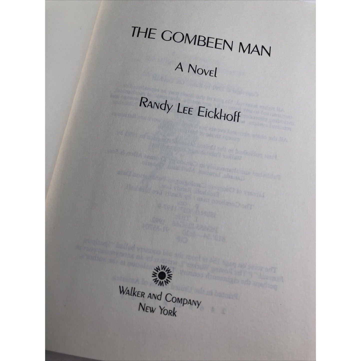 The Gombeen Man by Randy Lee Eickhoff 1992 Hardcover Dust Jacket 1st Edition