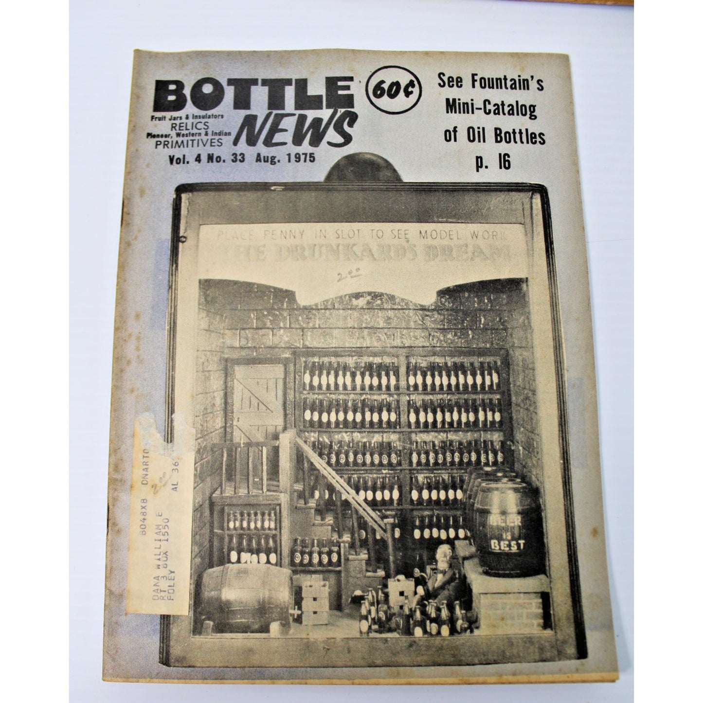 10 Issues 1975 "Bottle News" Fruit Jars, Insulators, Western & Indian Primatives