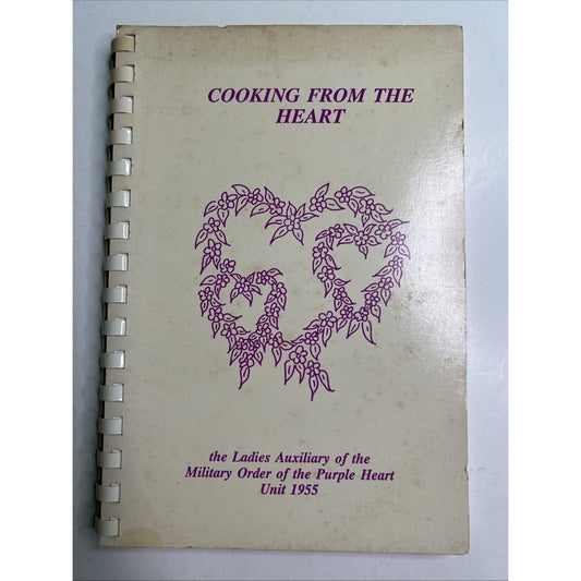 1993 Cookbook Ladies Auxiliary Military Order Purple Heart Unit 1955