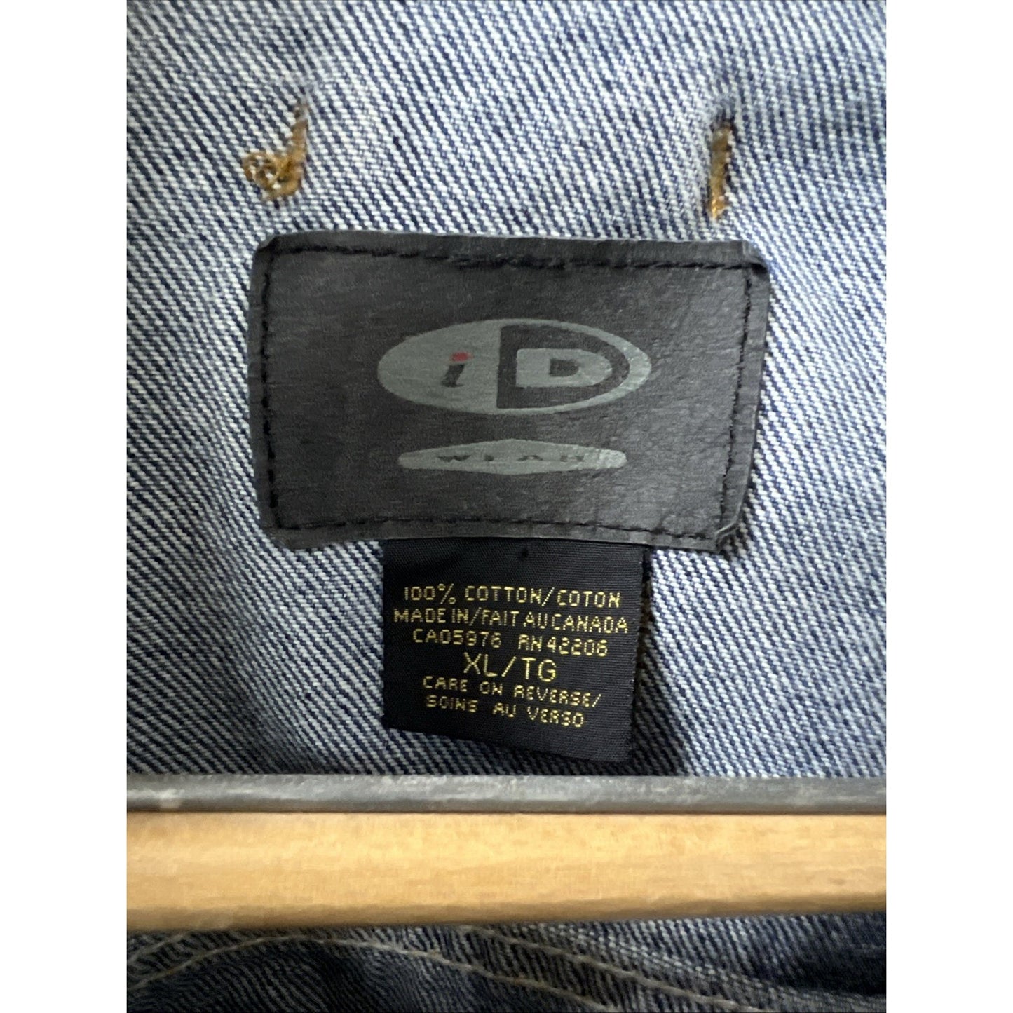 ID Brand Denim Jacket XL With Embroidered Independent Jewelers Organization Logo