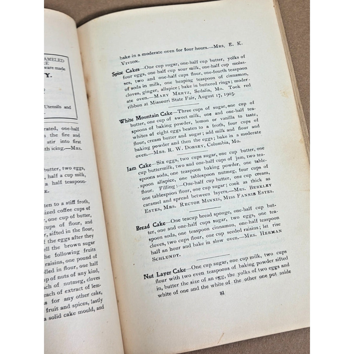 Rare 1906 Columbia Cook Book MO Ladies Methodist Church Vintage Ads Missouri