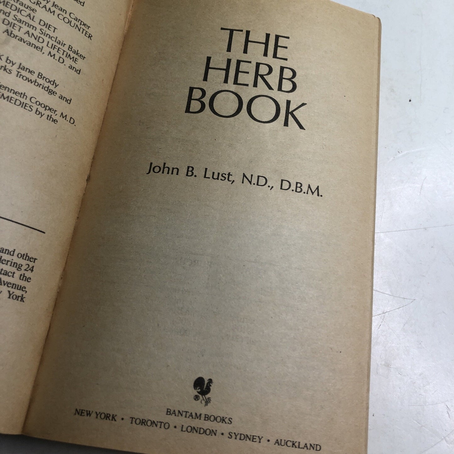 The Herb Book by John Lust 1974 Paperback Illustrated