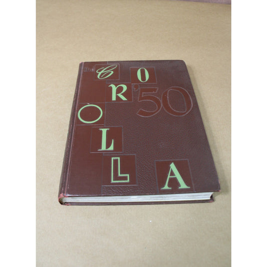 Vintage 1950 University of Alabama Corolla Yearbook, Harold Drew, Crimson Tide