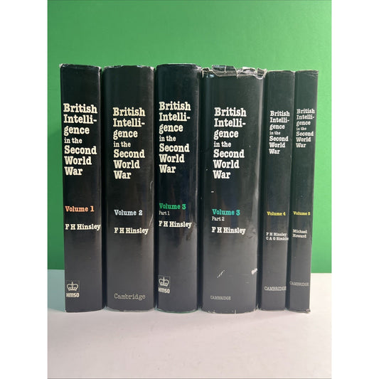 BRITISH INTELLIGENCE IN THE SECOND WORLD WAR by Hinsley 5 Vols 6 Books HC DJ