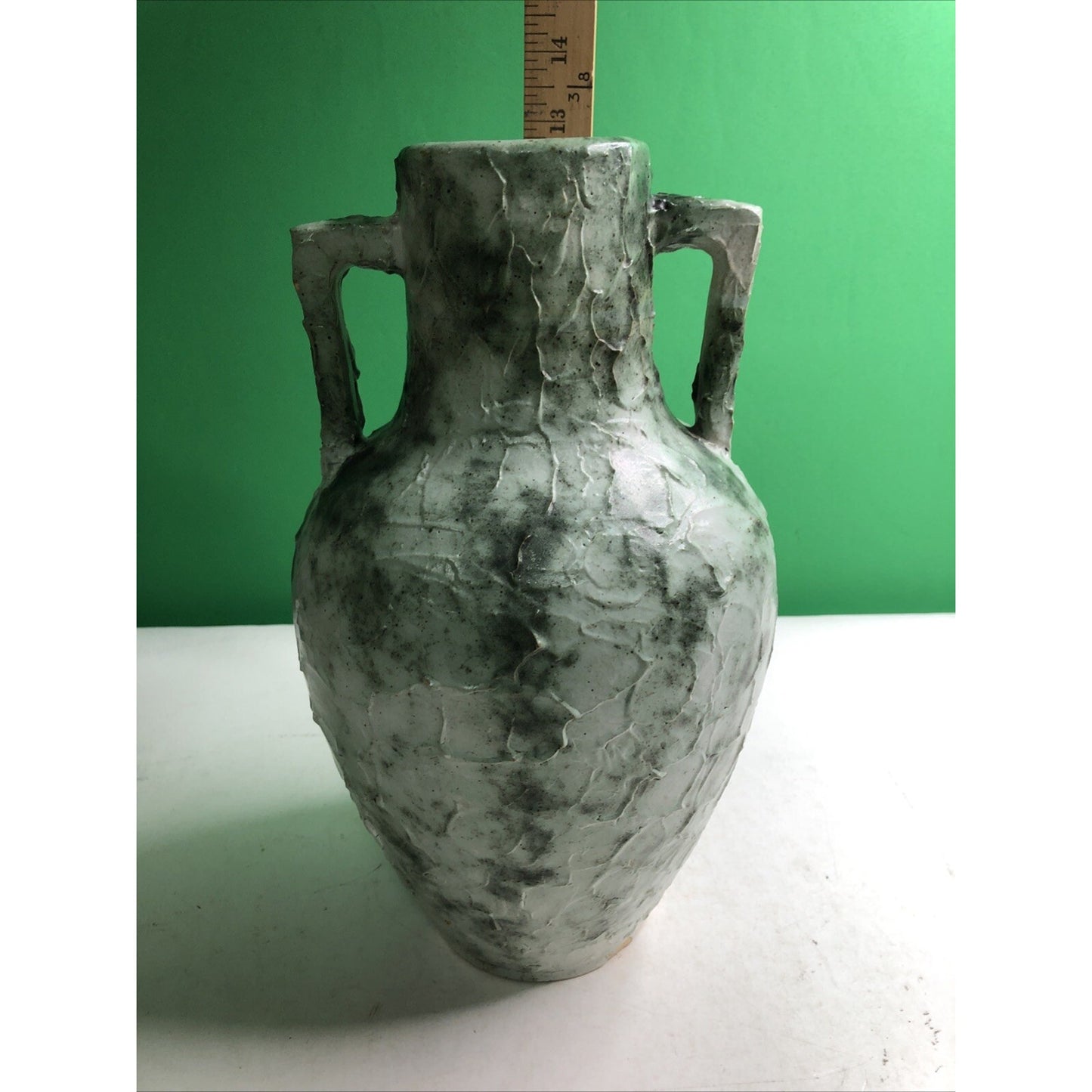 Handled Vessel Houghton 1928 by Acclaimed Potter Stoin M. Stoin Signature Glaze