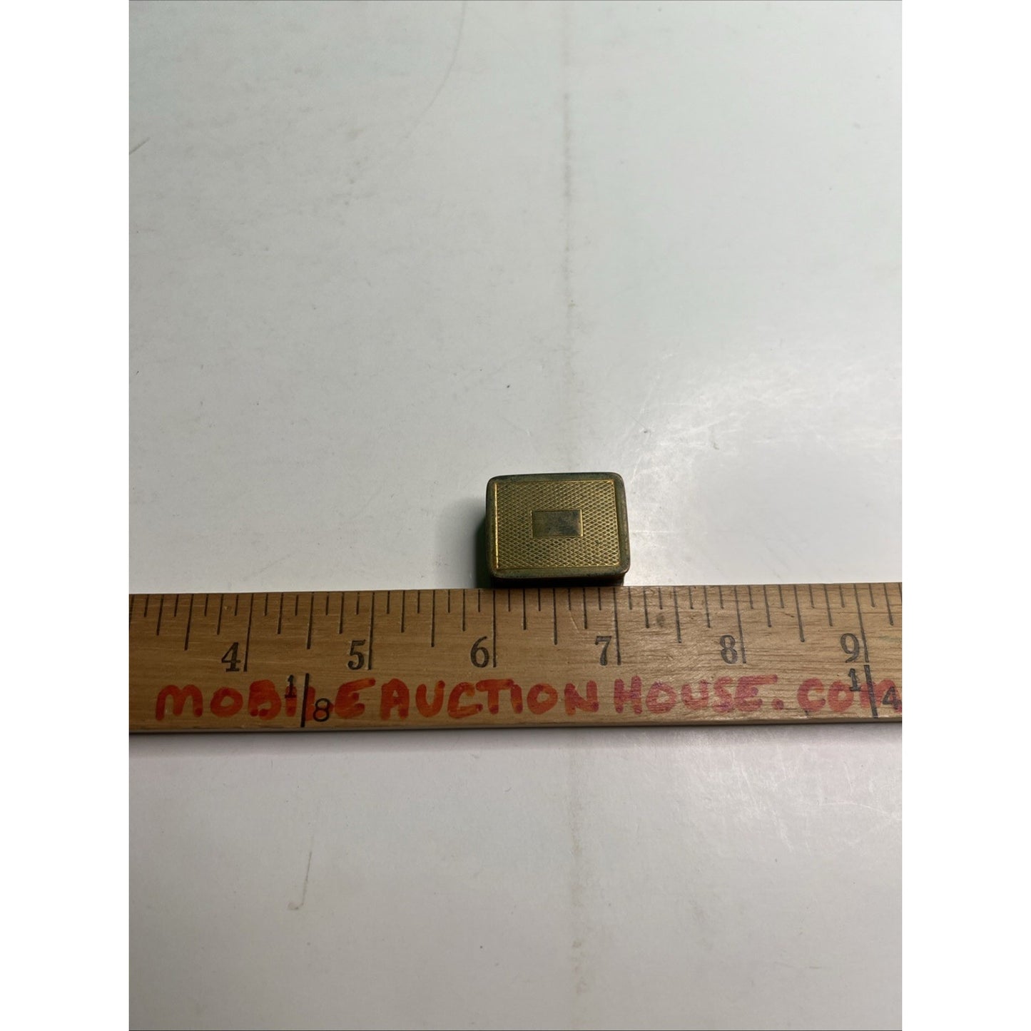Vintage Volupte USA Perfume Little Brass Snuff Pill Box Antique Miniature