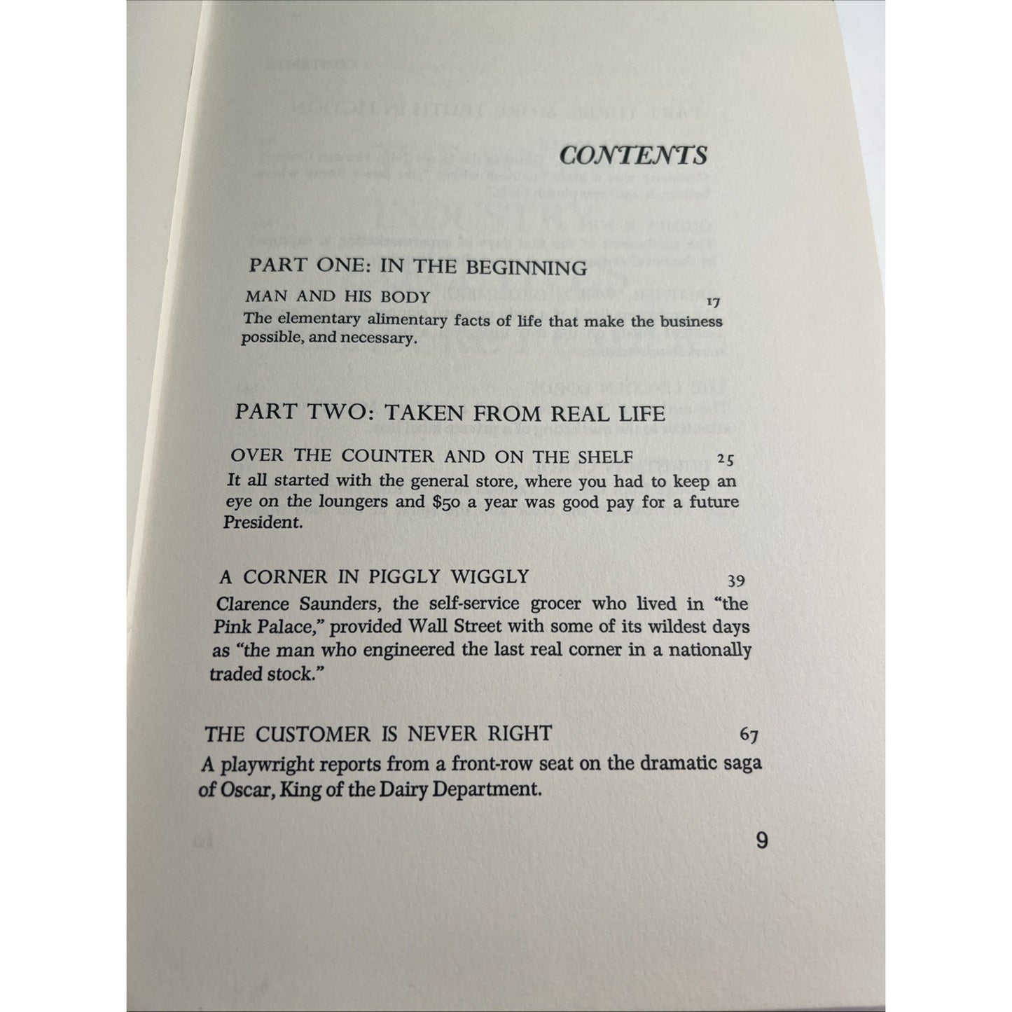 1969 The Food Industry Executive’s Pleasure Reader HC DJ Illustrated