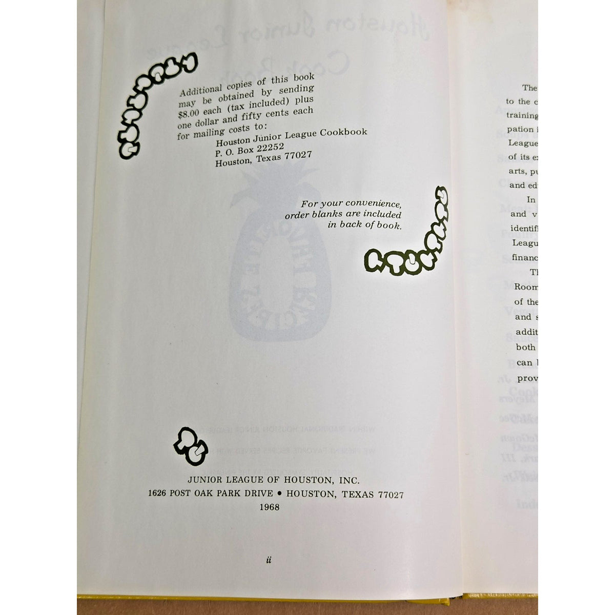 Vintage 1968 Houston Junior League Cook Book - 1st Edition Texas TX Recipes