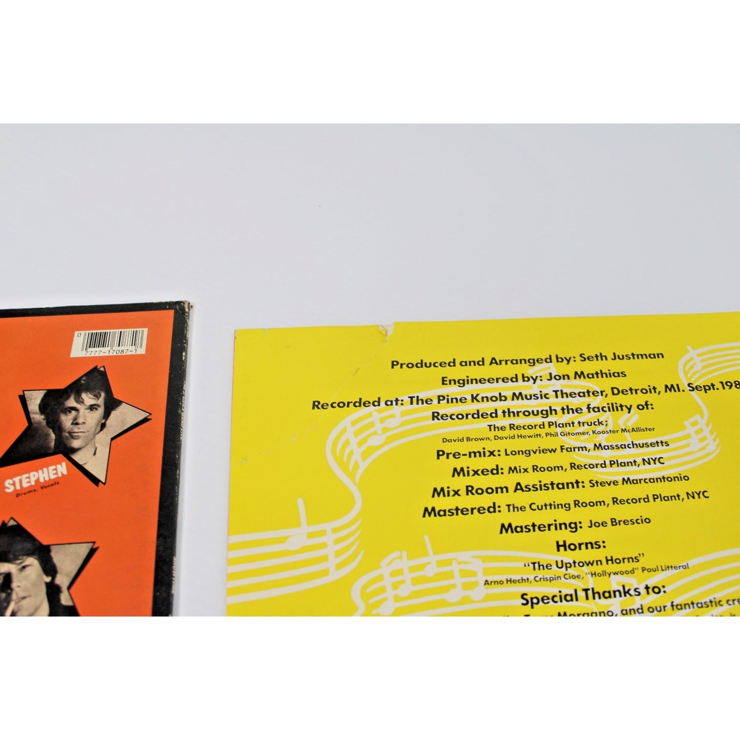 J.Geils Band- Showtime! Historic Live Album! 1982 EMI SO-17087 Classic LP VG+