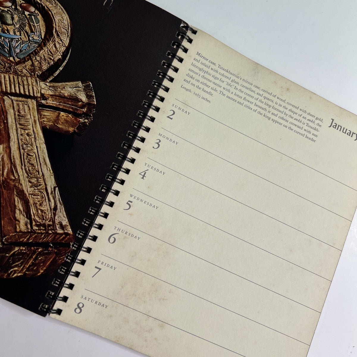 Treasures of Tutankhamun 1977 Weekly Calendar Metropolitan Museum of Art Boltin