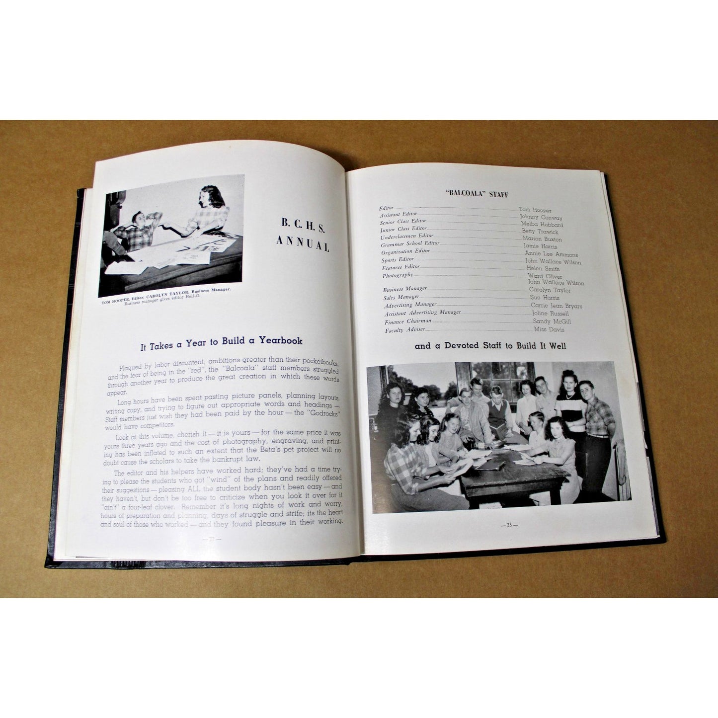 1948 Baldwin Co. High School Yearbook, Balcoala, Bay Minette, Alabama