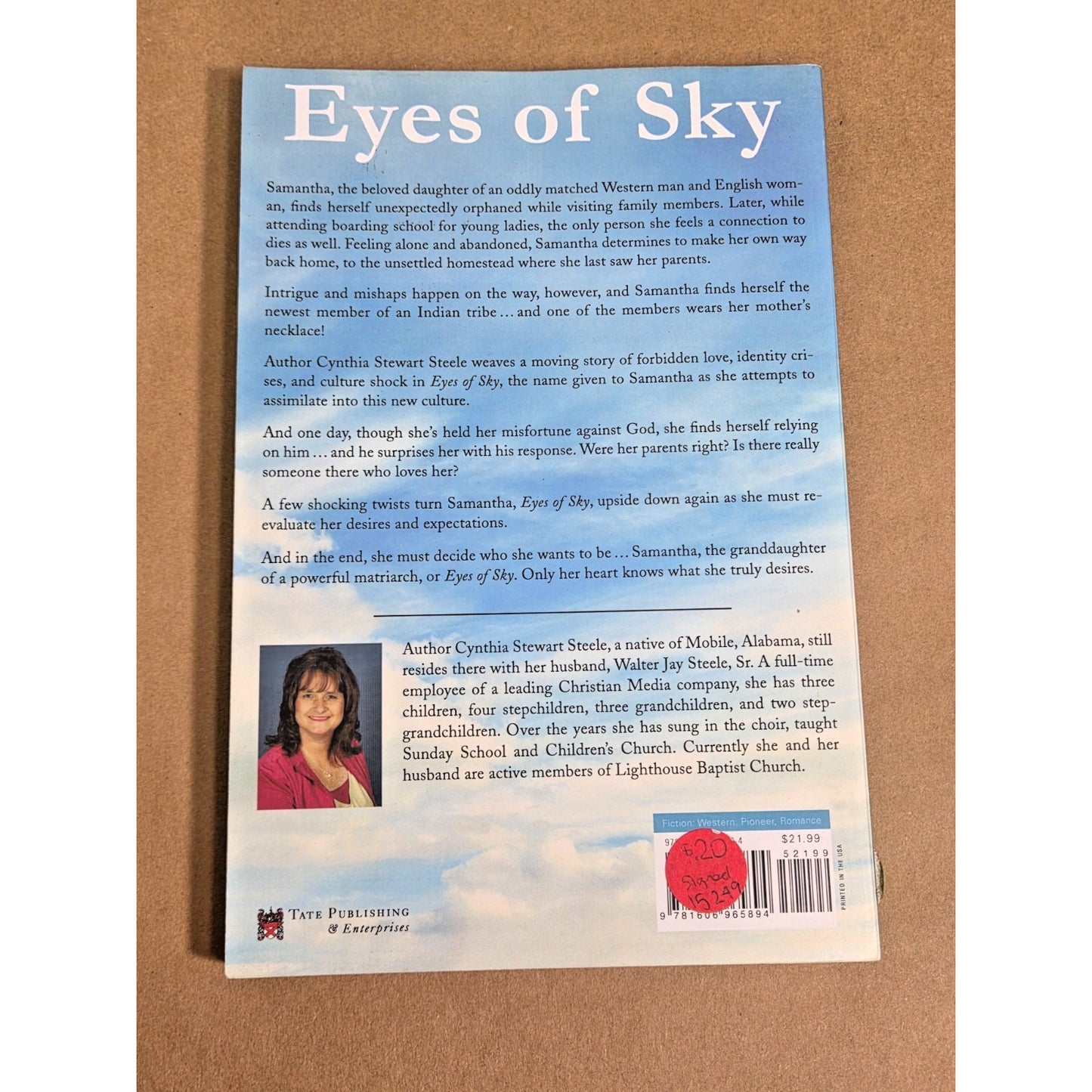 Eyes of Sky by Cynthia Stewart Steele - SIGNED Christian Western Romance OOP