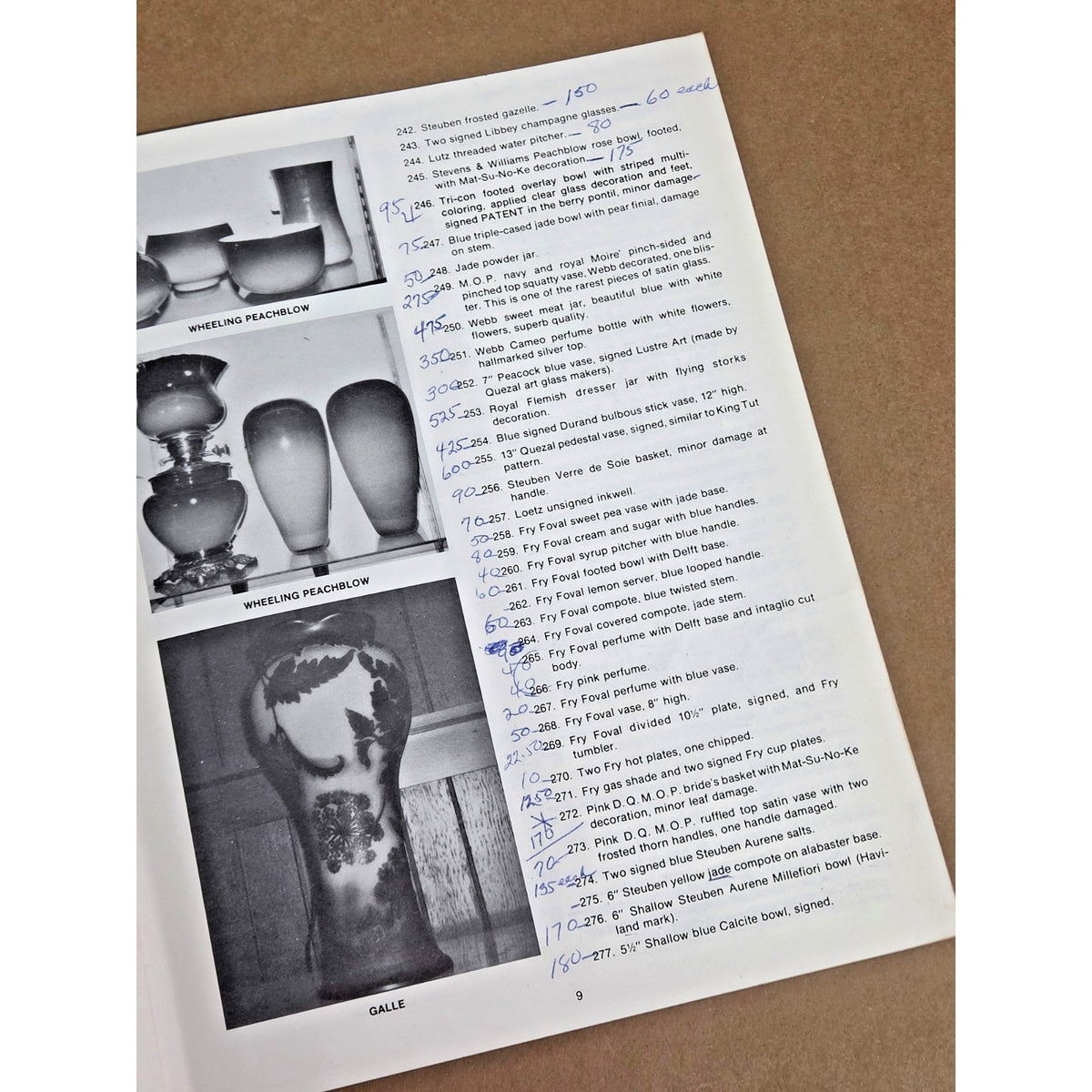 1977 Early’s Antique Auction Catalog - Art Glass & Clocks w/ Realized Prices