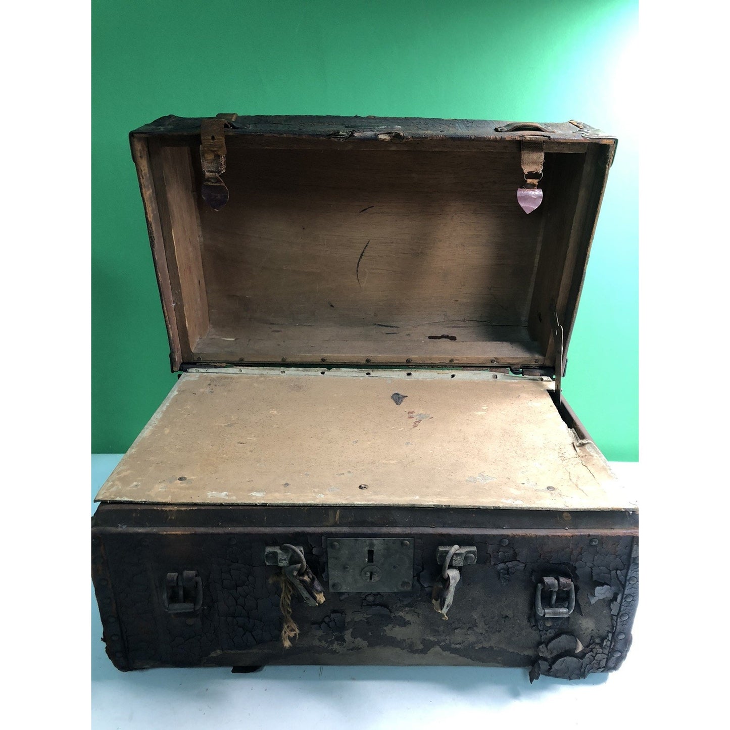 Circa 1800’s Trunk Knights Templar Masons Mobile Alabama ALA AL Percy B. Dixon